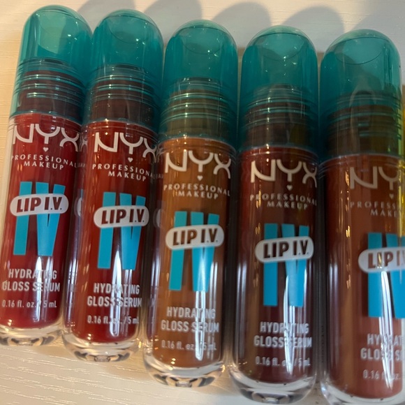 NYX Lip I.V. Hydrating Gloss Serum Set of 5 all NWT and Sealed - Picture 2 of 8